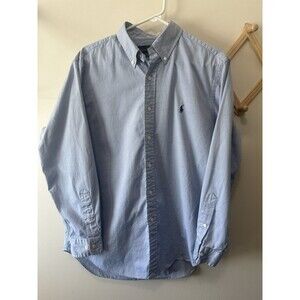 mens Blue 100% Cotton ralph lauren dress shirt 16 32/33